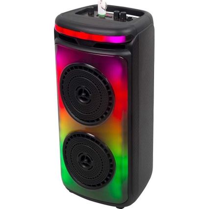 LED RGB Nabíjecí reproduktor s mikrofonem 400W/2400 mAh + dálkové ovládání