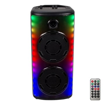 LED RGB Nabíjecí reproduktor s mikrofonem 600W/2400 mAh + dálkové ovládání