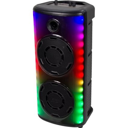 LED RGB Nabíjecí reproduktor s mikrofonem 600W/2400 mAh + dálkové ovládání