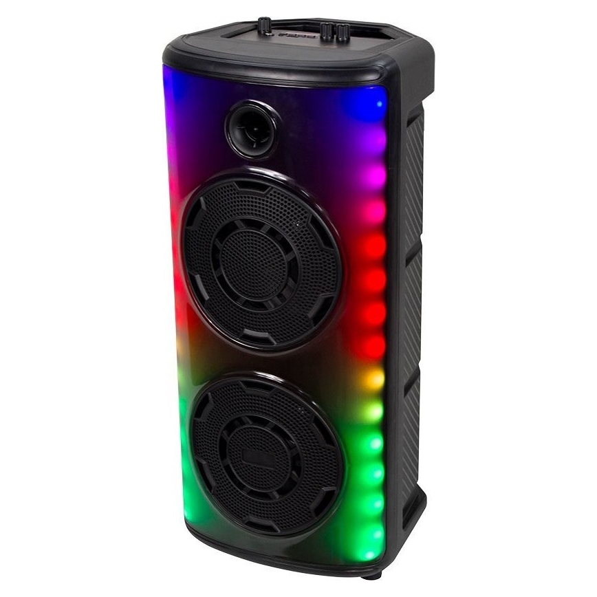 LED RGB Nabíjecí reproduktor s mikrofonem 600W/2400 mAh + dálkové ovládání