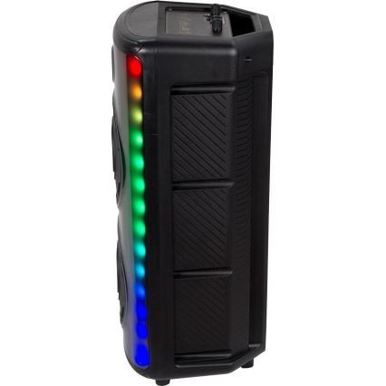LED RGB Nabíjecí reproduktor s mikrofonem 600W/2400 mAh + dálkové ovládání