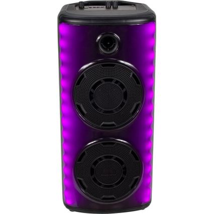 LED RGB Nabíjecí reproduktor s mikrofonem 600W/2400 mAh + dálkové ovládání