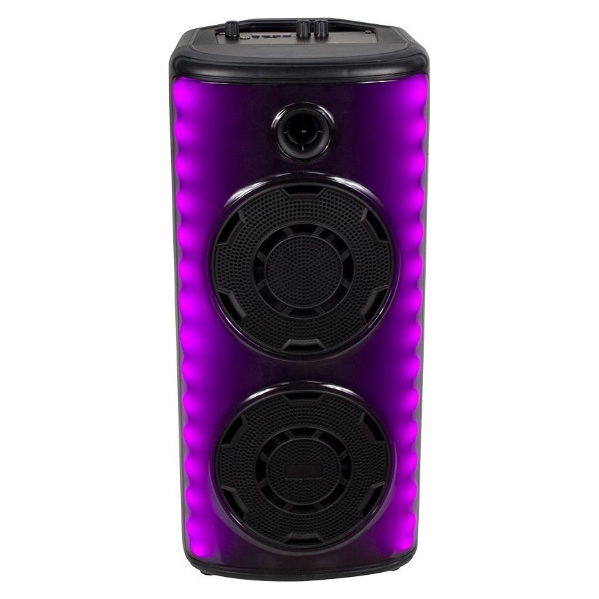 LED RGB Nabíjecí reproduktor s mikrofonem 600W/2400 mAh + dálkové ovládání
