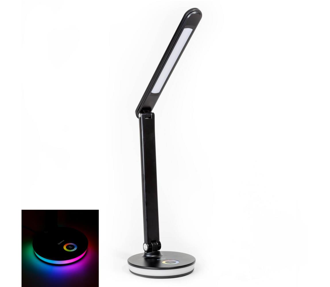 Platinet LED RGB Nabíjecí stolní lampa s funkcí powerbanky LED/12W/5V 2800-6000K černá PL0492