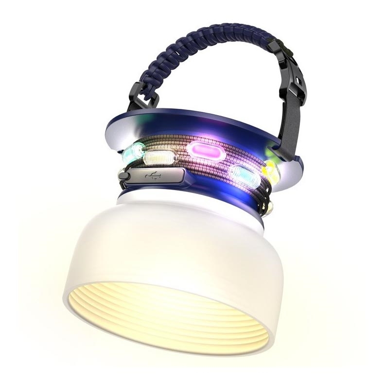 LED RGB Přenosná solární nabíjecí lampa s LED řetězem LED/10W/5V 3600 mAh IP65 3600 mAh