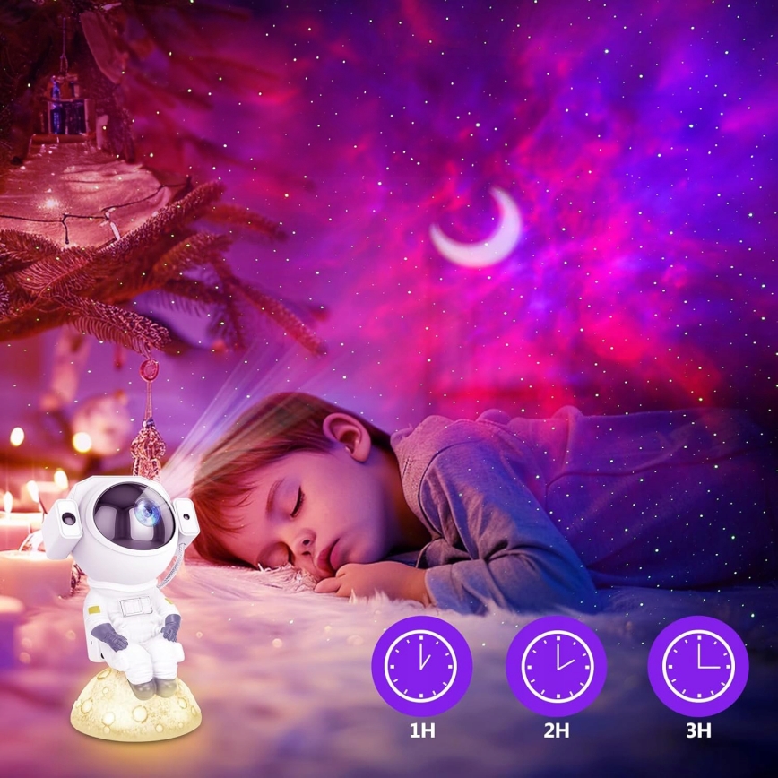 LED RGB Projektor 3v1 LED/5W/5V 3000/4000/6000K astronaut + dálkové ovládání