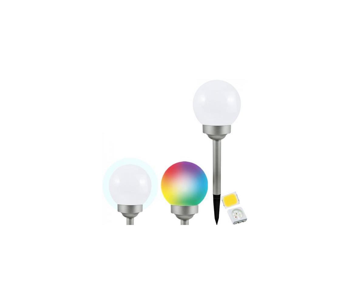  LED RGB Solární lampa BALL LED/0,2W/AA 1,2V/600mAh IP44 