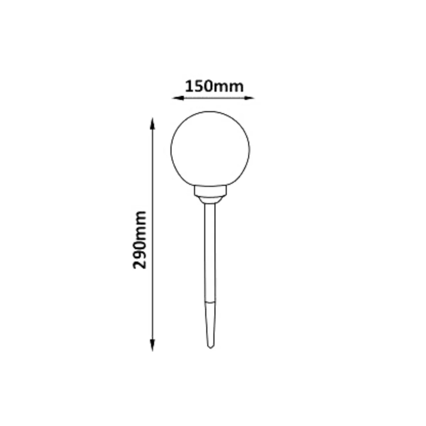 LED RGB Solární lampa BALL LED/0,2W/AA 1,2V/600mAh IP44