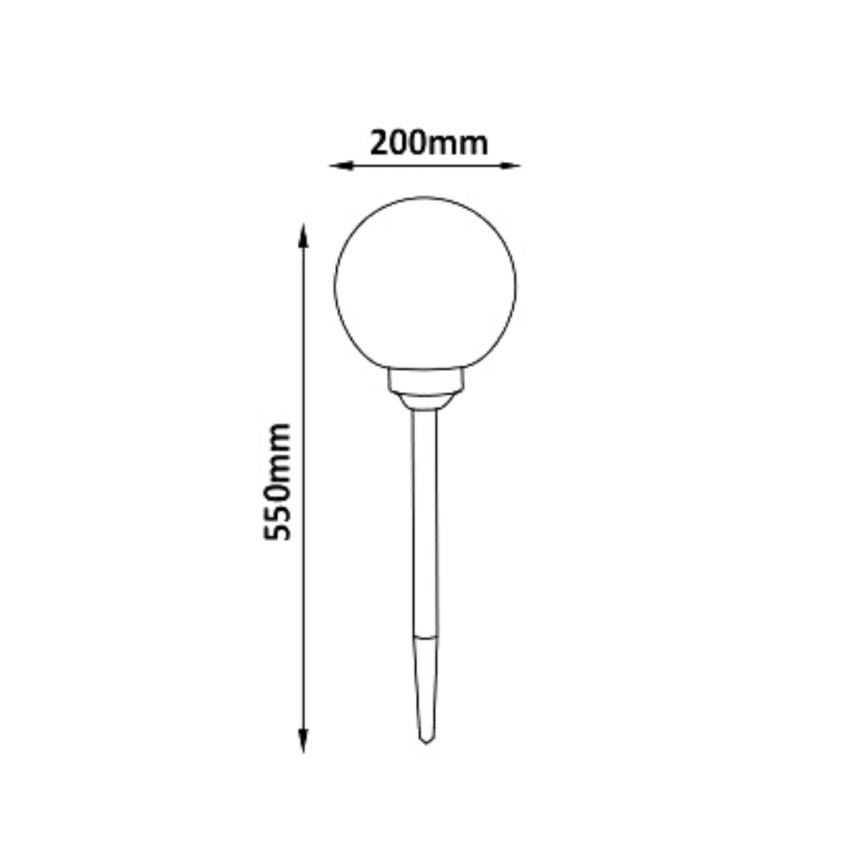 LED RGB Solární lampa LED/0,2W/1,2V 600 mAh IP44