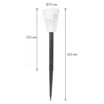 LED RGB Solární lampa LED/1xAAA IP44