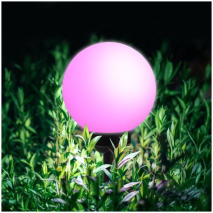 LED RGB Solární lampa SPHERE LED/1,2V IP44 200 mAh pr. 20 cm