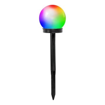 LED RGB Solární lampa SPHERE LED/1,2V IP44 40 mAh pr. 10 cm
