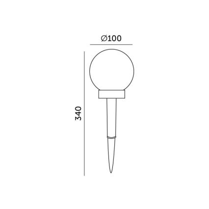 LED RGB Solární lampa SPHERE LED/1,2V IP44 40 mAh pr. 10 cm