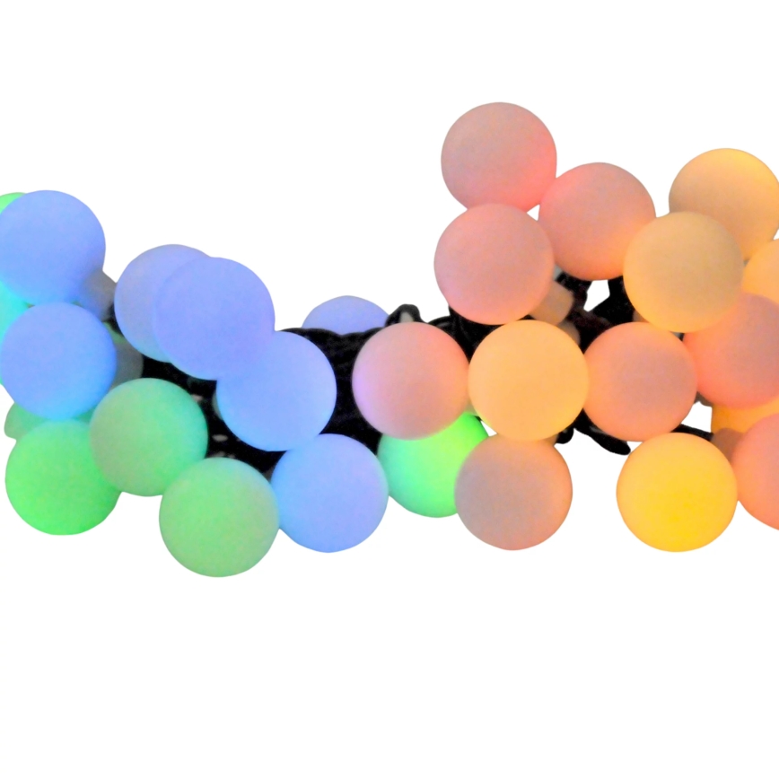 LED RGB Solární řetěz PARTY 30xLED/1,2V 3,9 m IP44