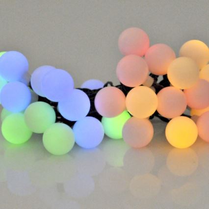 LED RGB Solární řetěz PARTY 30xLED/1,2V 400 mAh 3,9 m IP44