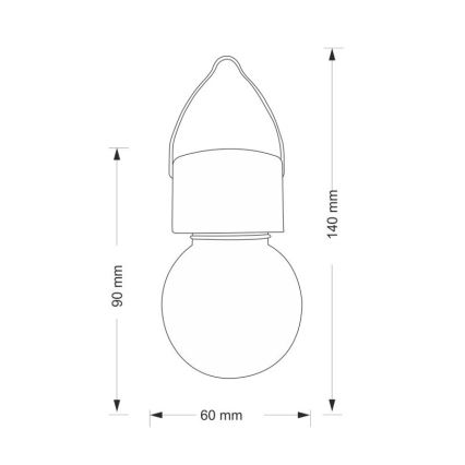 LED RGB Solární svítidlo 1,2V 2/3AA černá IP44