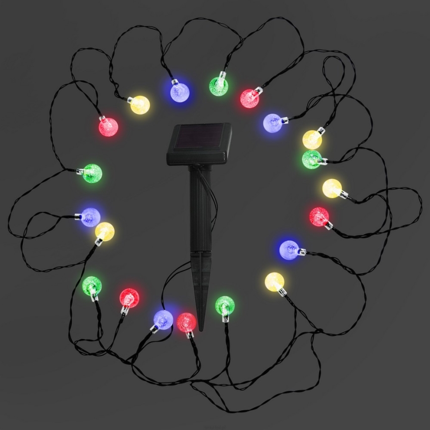 LED RGB Solární svítidlo 20xLED/1,2V 300 mAh IP44