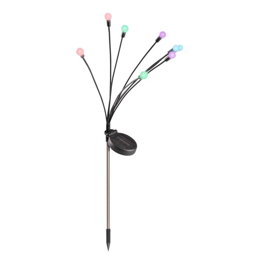 LED RGB Solární svítidlo FIORINI 8xLED/1,2V 600 mAh IP44 černá