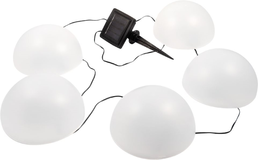 LED RGB Solární svítidlo HEMI LED/0,1W/1,2V 600 mAh IP44 bílá