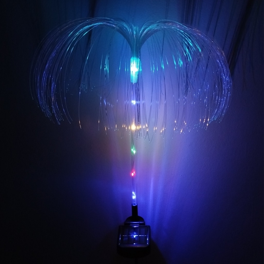 LED RGB Solární svítidlo LED/1,2V 300 mAh IP44 černá