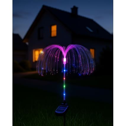 LED RGB Solární svítidlo LED/1,2V 300 mAh IP44 černá