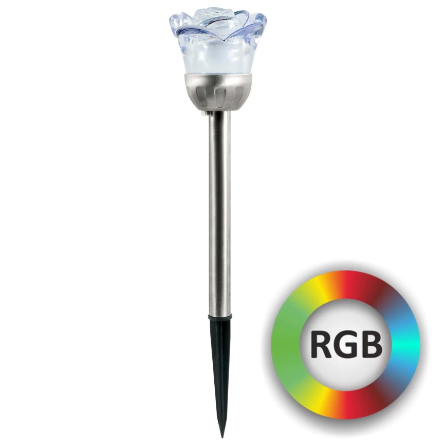 LED RGB Solární svítidlo ROSE LED/1,2V 100 mAh IP44