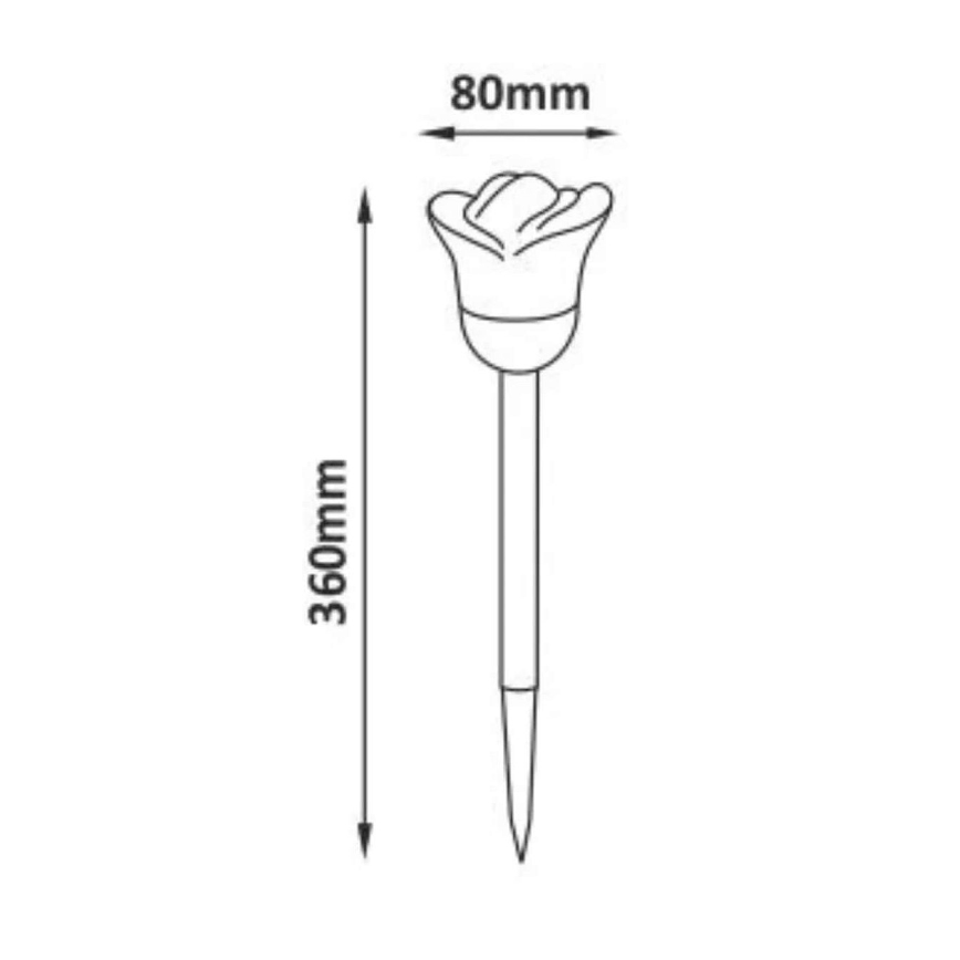 LED RGB Solární svítidlo ROSE LED/1,2V 100 mAh IP44