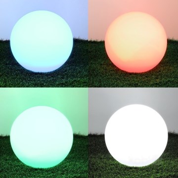 LED RGB Stmívatelná solární lampa GARDEN BALL LED/5W/3,7V 3000K IP54 2200 mAh pr. 40 cm + dálkové ovládání
