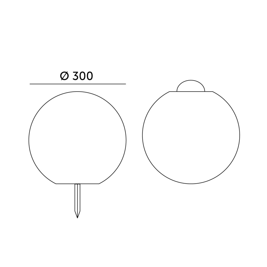 LED RGB Stmívatelná solární lampa GARDEN BALL LED/5W/3,7V 3000K IP54 2200 mAh pr. 30 cm + dálkové ovládání
