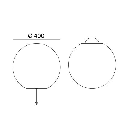 LED RGB Stmívatelná solární lampa GARDEN BALL LED/5W/3,7V 3000K IP54 2200 mAh pr. 40 cm + dálkové ovládání
