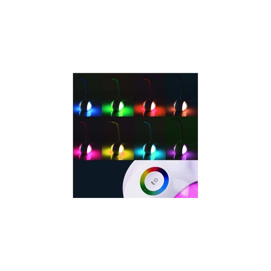 LED RGB Stmívatelná stolní  lampa LED/7W/230V bílá