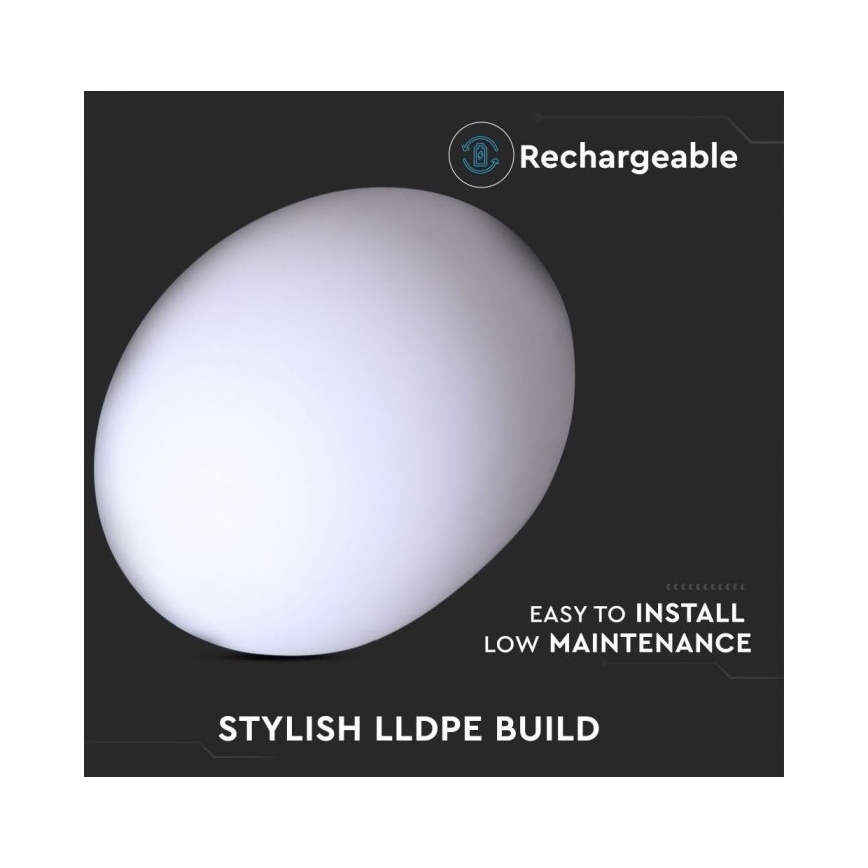 LED RGB Stmívatelná venkovní lampa LED/1W/230V 20cm IP67 + DO
