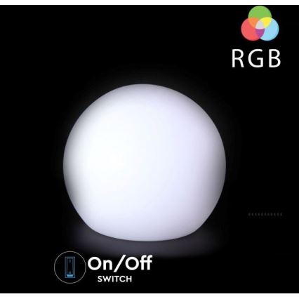 LED RGB Stmívatelná venkovní lampa LED/1W/5V 1000 mAh 30 cm IP67 + dálkové ovládání