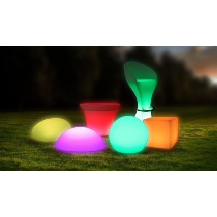 LED RGB Stmívatelná venkovní lampa LED/1W/5V 1000 mAh 30 cm IP67 + dálkové ovládání