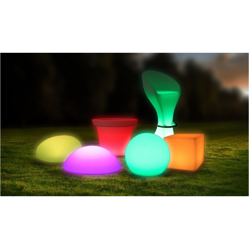 LED RGB Stmívatelná venkovní lampa LED/1W/5V 1000 mAh 30 cm IP67 + dálkové ovládání