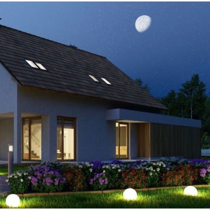 LED RGB Stmívatelná venkovní lampa LED/1W/5V 1000 mAh 30 cm IP67 + dálkové ovládání