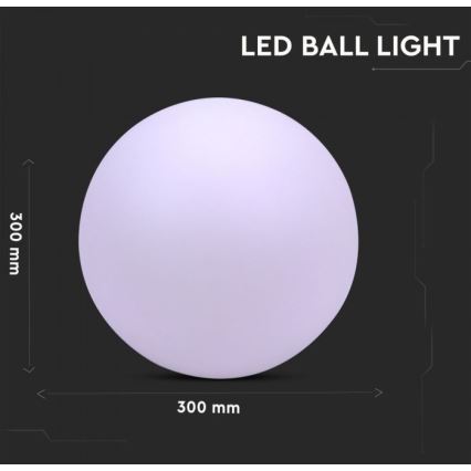 LED RGB Stmívatelná venkovní lampa LED/1W/5V 1000 mAh 30 cm IP67 + dálkové ovládání
