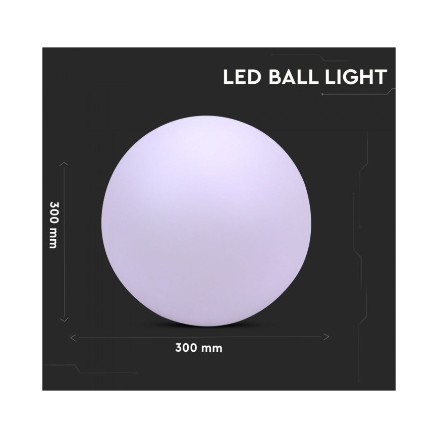 LED RGB Stmívatelná venkovní lampa LED/1W/5V 1000 mAh 30 cm IP67 + dálkové ovládání