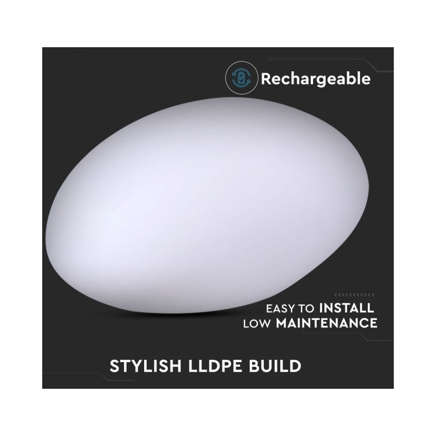 LED RGB Stmívatelná venkovní lampa LED/1W/5V 28cm IP67 1000 mAh + dálkové ovládání