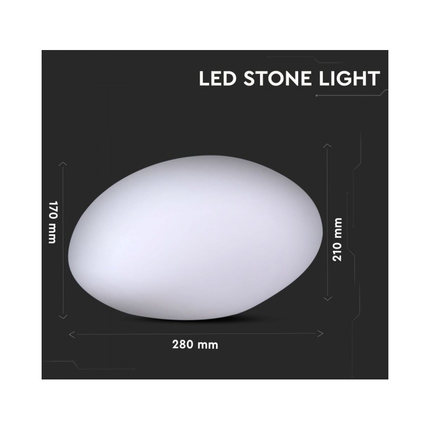 LED RGB Stmívatelná venkovní lampa LED/1W/5V 28cm IP67 1000 mAh + dálkové ovládání