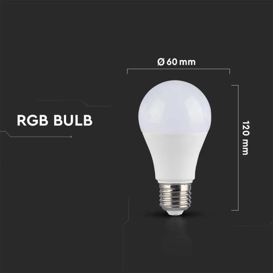 LED RGB Stmívatelná žárovka A60 E27/8,5W/230V 3000K + dálkové ovládání