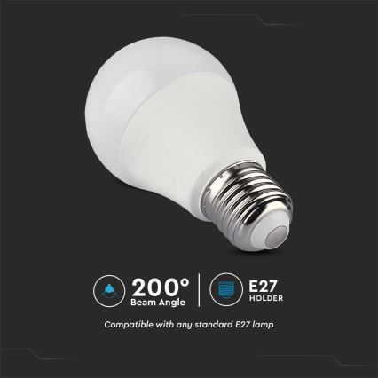 LED RGB Stmívatelná žárovka A60 E27/8,5W/230V 4000K + dálkové ovládání