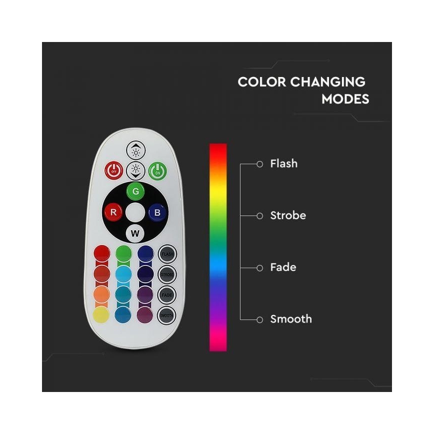 LED RGB Stmívatelná žárovka E14/3,5W/230V 6400K + dálkové ovládání