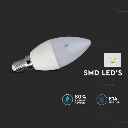 LED RGB Stmívatelná žárovka E14/3,5W/230V 6400K + DO