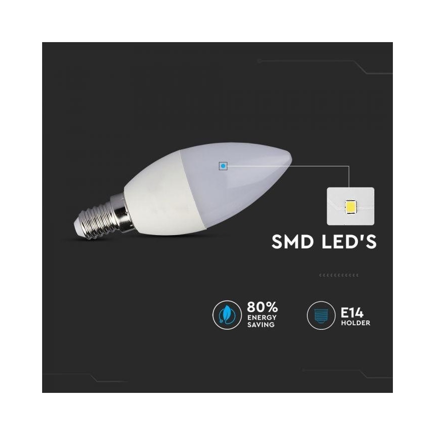 LED RGB Stmívatelná žárovka E14/3,5W/230V 6400K + DO