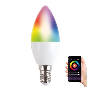 LED RGB Stmívatelná žárovka E14/5W/230V 3000-6500K Wi-Fi Tuya
