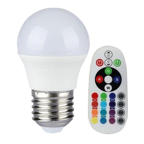 LED RGB Stmívatelná žárovka E27/3,5W/230V 6400K + DO