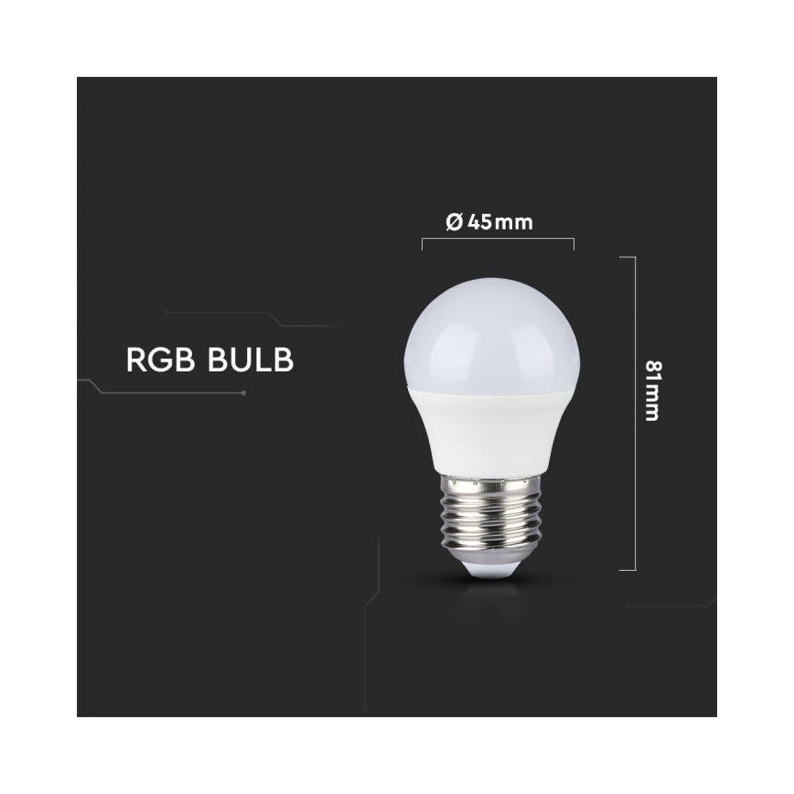 LED RGB Stmívatelná žárovka E27/3,5W/230V 6400K + DO