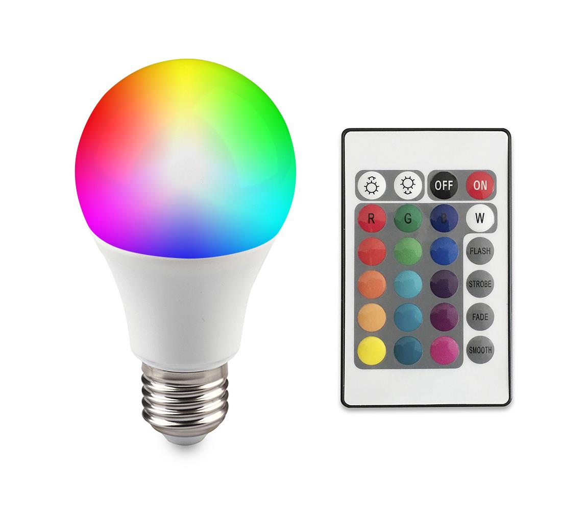 Polux LED RGB Stmívatelná žárovka E27/8,5W/230V 2700K SA0513