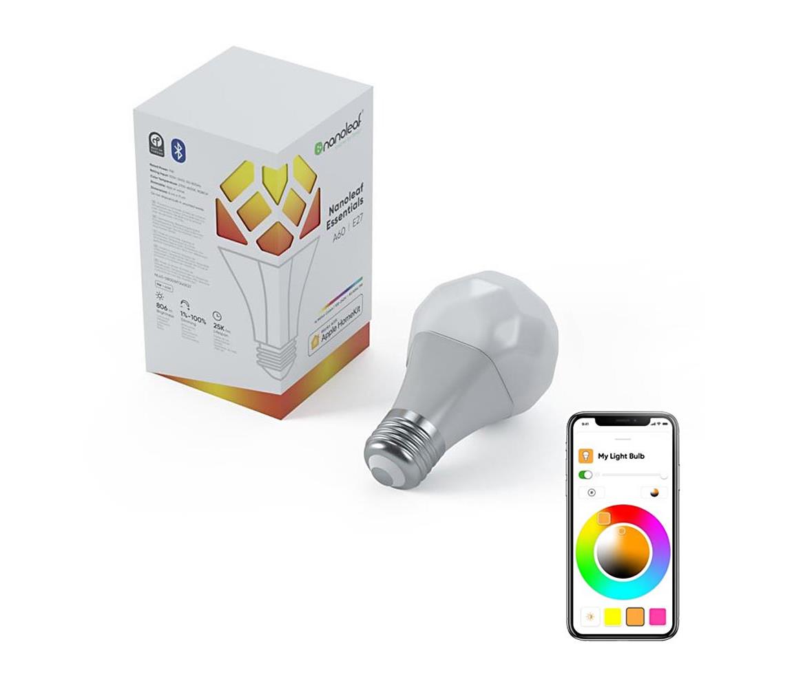 Nanoleaf LED RGB Stmívatelná žárovka ESSENTIALS A19 E27/8W/230V 2700-6500K - Nanoleaf NL0020